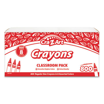 Cra-Z-Art® Crayons, 8 Assorted Colors, 800-pack freeshipping - TVN Wholesale